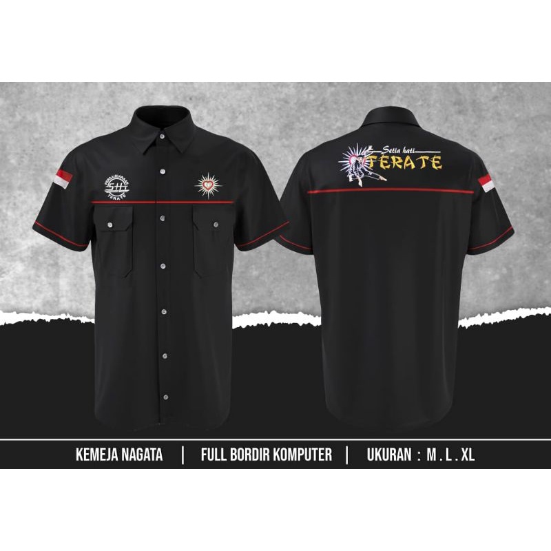 KEMEJA NAGATA PSHT-KEMEJA NAGATA TERBARU-KEMEJA NAGATA BORDIR-KEMEJA BORDIR TERBARU-KEMEJA TERATE
