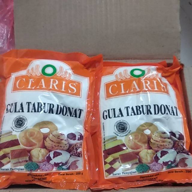 

Gula tabur donat claris kemasan 250 gram