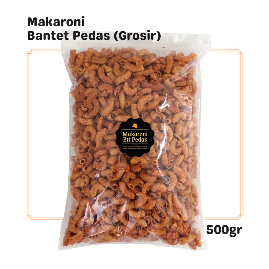 

Makaroni Bantet Pedas (Grosir) 500gr / Snack Cemilan Kilo Kiloan / Camilan Gurih