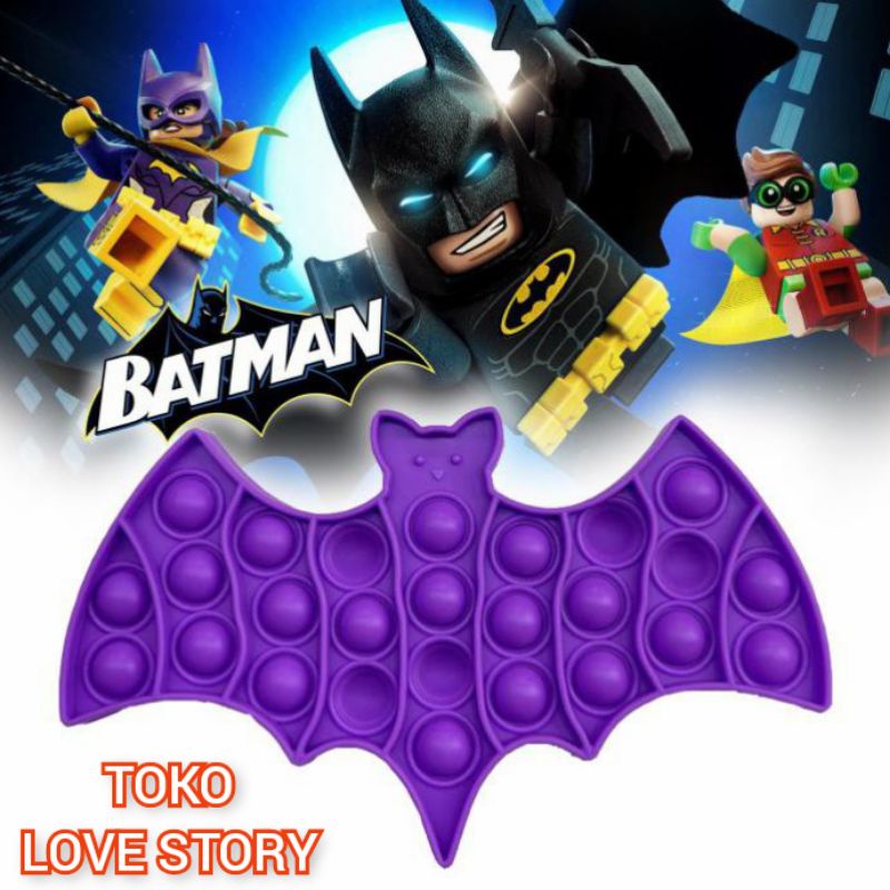 (SANGAT LANGKA EDISI SUPER HEROES) Mainan Anak Fidget Pop It Batman POPIT BATMAN Ready Stock