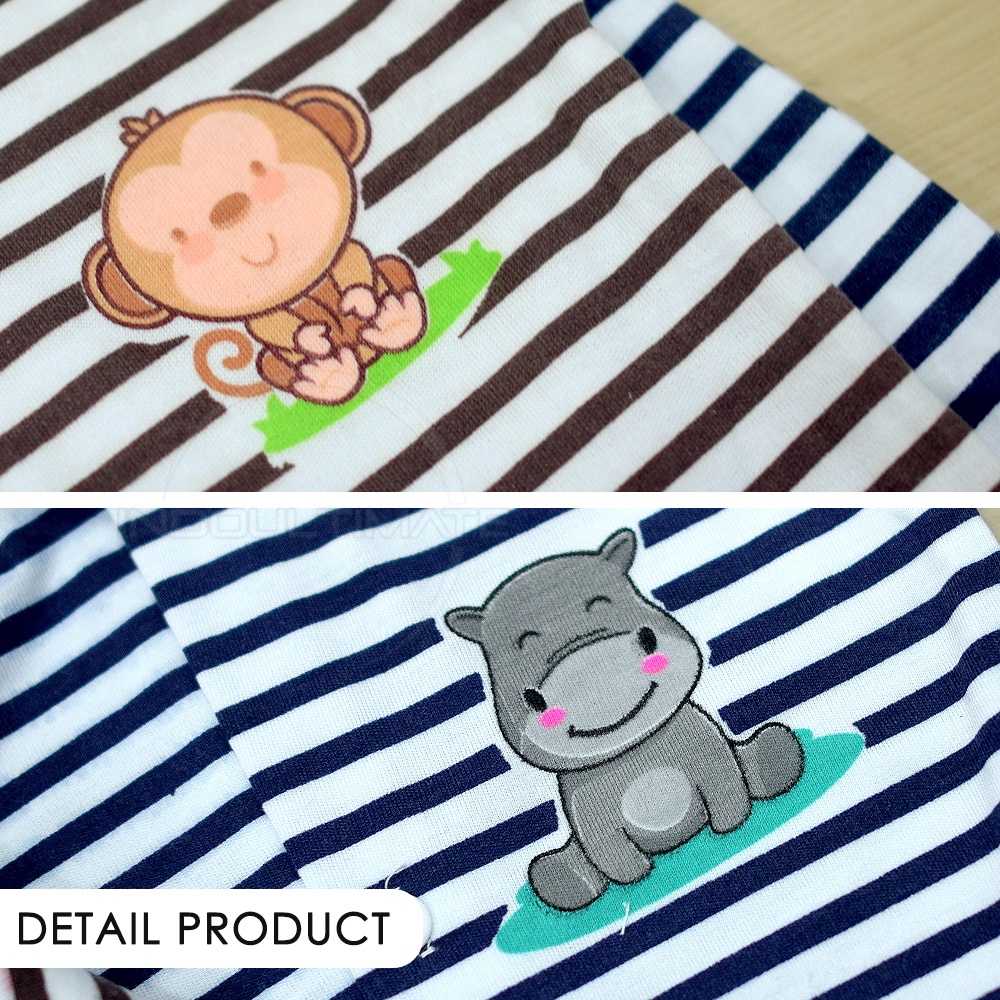 4in1 Set Perlengkapan Bayi Sleepsuit Jumper Bayi Baru Lahir + Celemek makan + Topi Kupluk + Sarung Tangan SNI SET-M01 Jumsuit Jumpsuit Anak Bayi Balita Baju Tidur Bayi Newborn