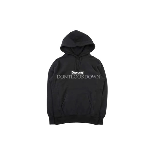 Hoodie supreme logo box black