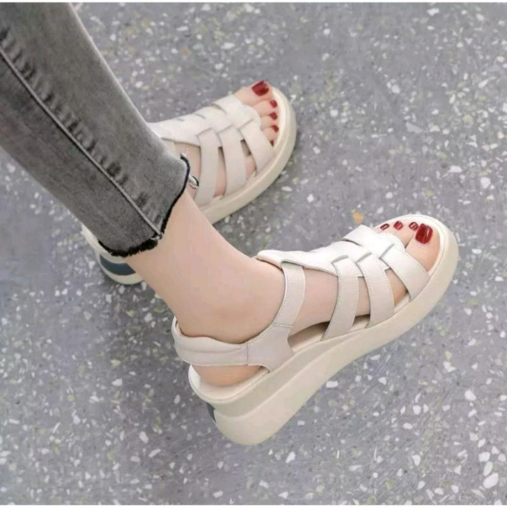 AGI10113 Sandal Wedges Tali Wanita Fashion Import Laba2 Ready Jakarta Bisa COD (With Box)