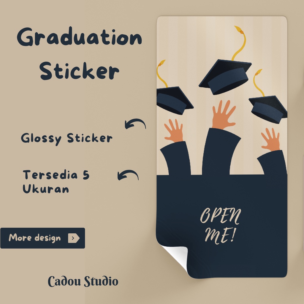 

(Sticker) Sticker Seal / sticker segel Toples Parcel / Seal Jar glossy Wisuda Graduation Lulus Sekolah