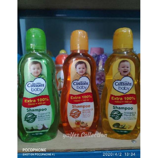 Shampoo cussons baby 200 ml 100 ml 50 almond oil &amp; honey shampo sampo bayi cuson cusons hair rambut