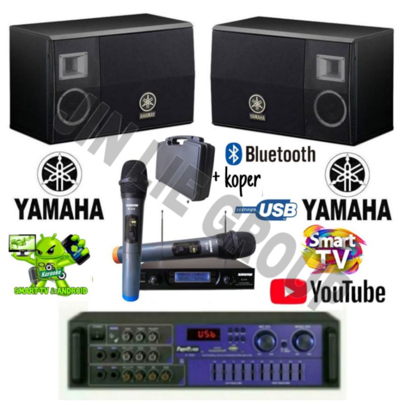 GROSIR PAKET SOUND KARAOKE YAMAHA 10 INCH BLUETOOTH GARANSI RESMI KARAOKE VIA YOUTUBE