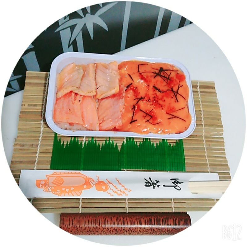 

salmon mentai rice