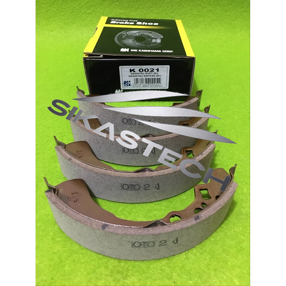 SET REAR BRAKE SHOE KIT / KAMPAS REM TROMOL SEPATU RODA BELAKANG LENGKAP KANAN & KIRI DAIHATSU HIJET