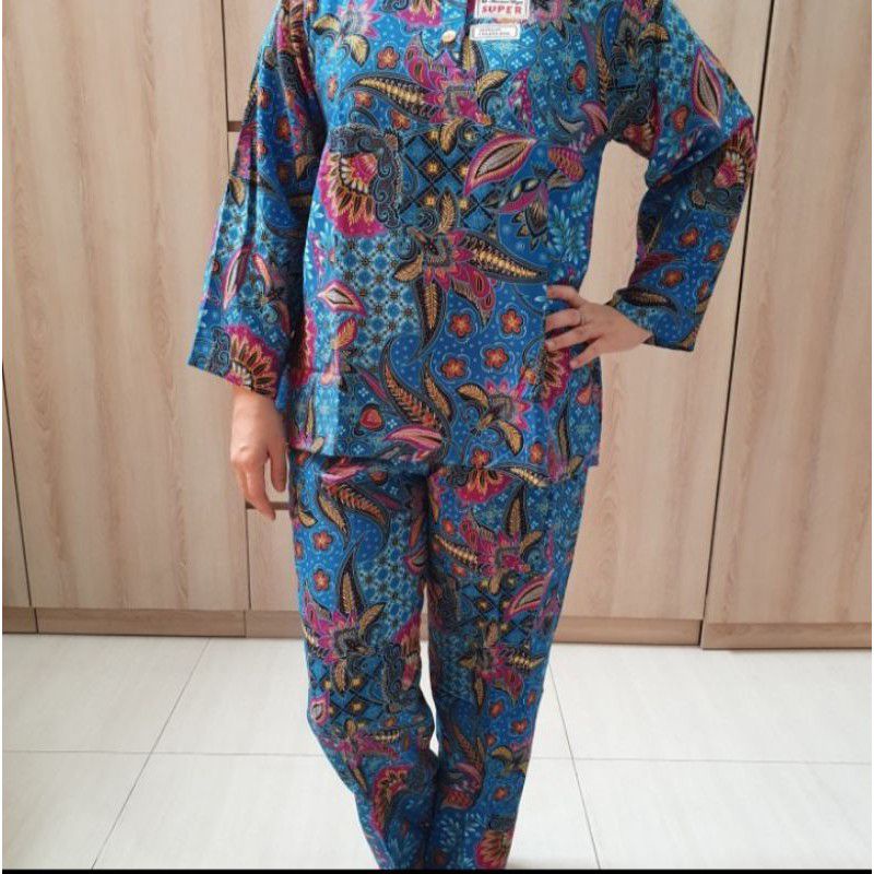 SETELAN CPLP KUM KENCANA UNGU SETELAN CELANA PANJANG LENGAN PANJANG WANITA ORIGINAL BATIK KENCANA UN