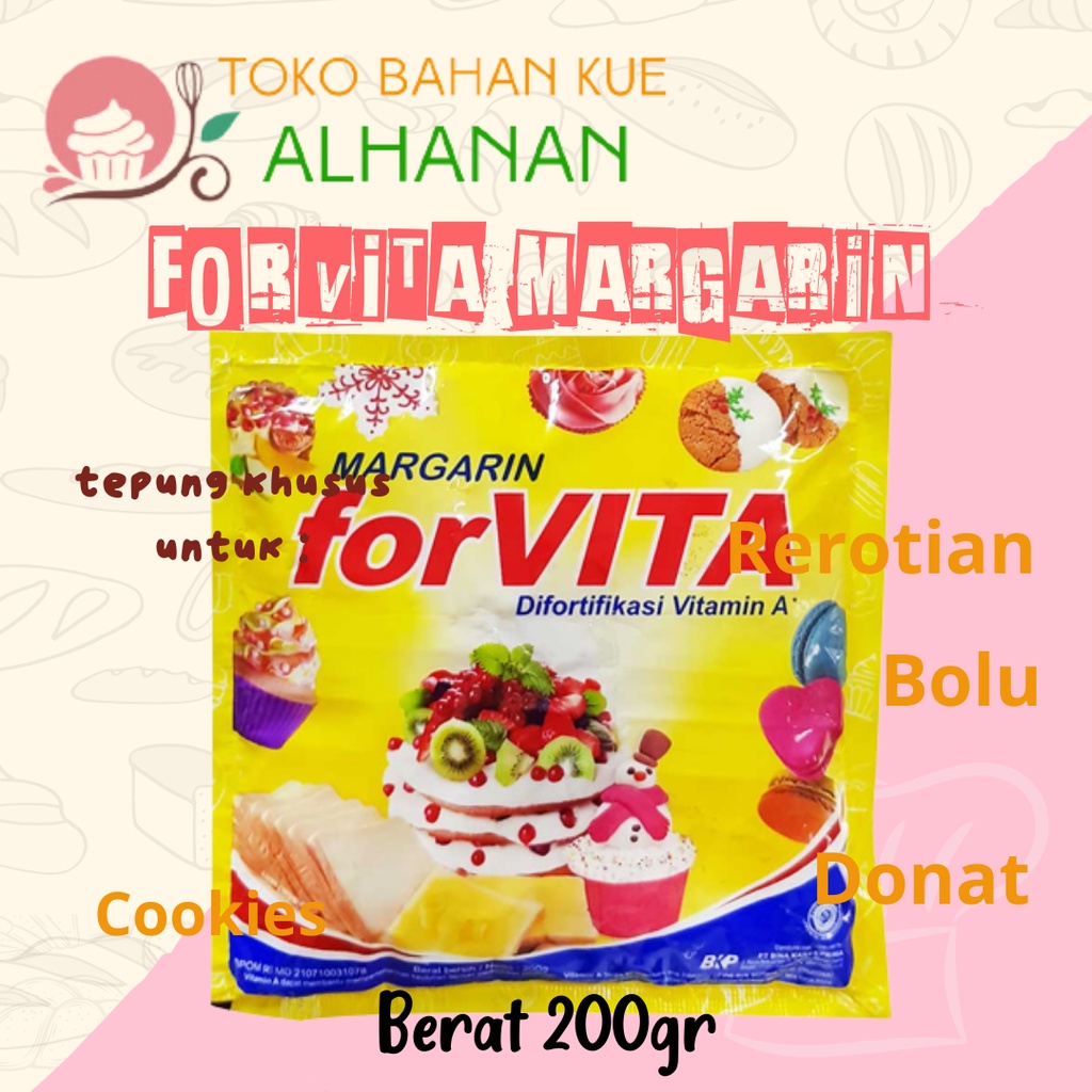 

Forvita Margarin Sachet 200gr Mentega Forvita