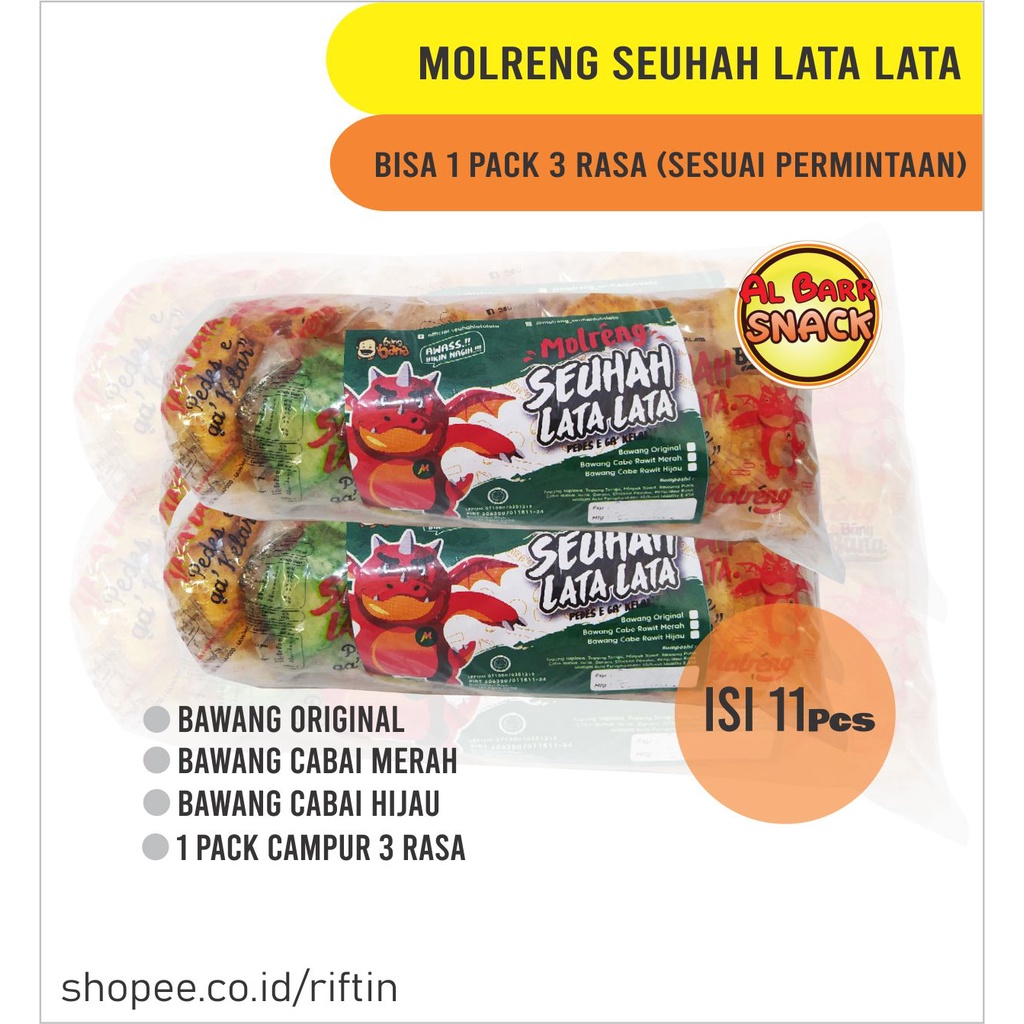 

Molreng Seuhah Lata Lata Keripik Isi 11pcs Keripik Molring