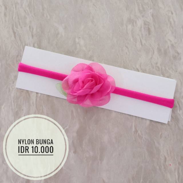 Bandana bando headband bayi anak bunga mini kecil nylon Import lucu newborn murah