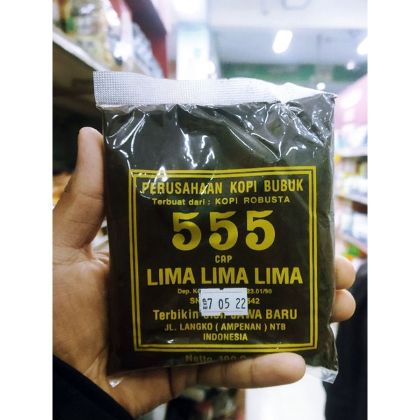 Kopi 555 - Kopi Robusta - Kopi Khas Lombok - 100gr