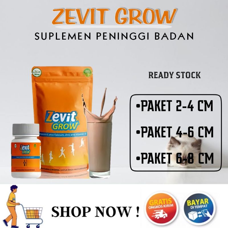 [TERLARIS] ZEVIT GROW PENINGGI BADAN OROGINAL 100% | KAPSUL DAN SUSU | PENAMBAH TINGGI BADAN TERBAIK