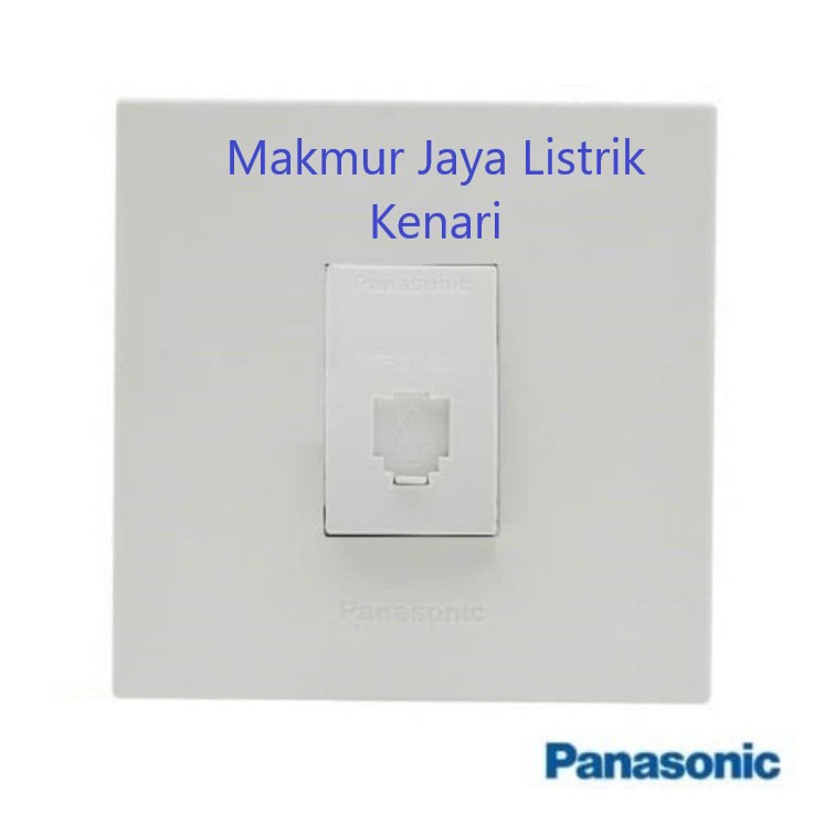 Panasonic Stop KontaK Telp WESJ78019 + WEJ2164 Outlet Tel Style Putih