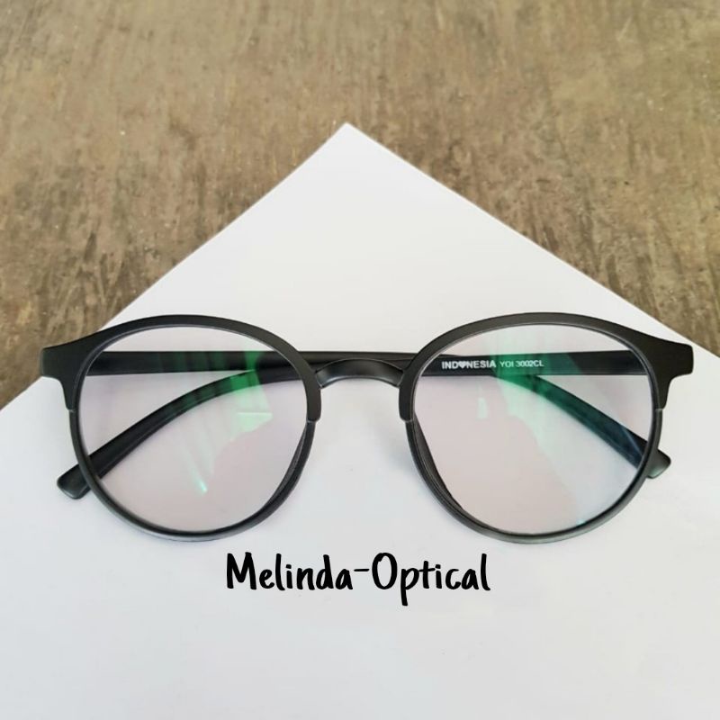 KACAMATA Y 3002 FRAME DENGAN LENSA PHOTOCROMIC / BLUERAY ANTIRADIASI MINUS/SILINDER/PLUS FOTOCROMIC,