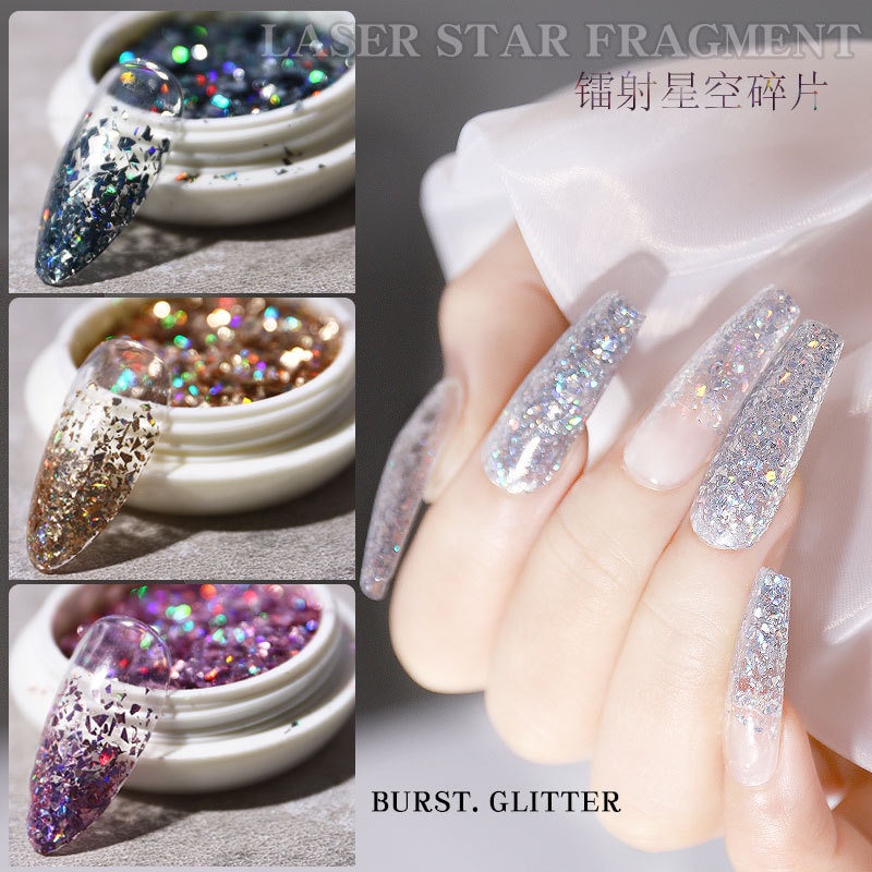 Nail Art Star Fragment Nail Accesories Hiasan Kuku Gold Metal SIlver Rose Gold Nail Charm / Aksesoris kuku Nail Whell Nail Charm / hiasan dekorasi kuku / Nail Art Manicure Pedicure