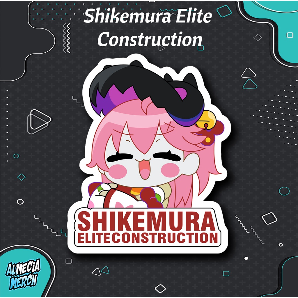 Sticker Shikemura Elite Construction / Sticker Hololive Shikemura Logo