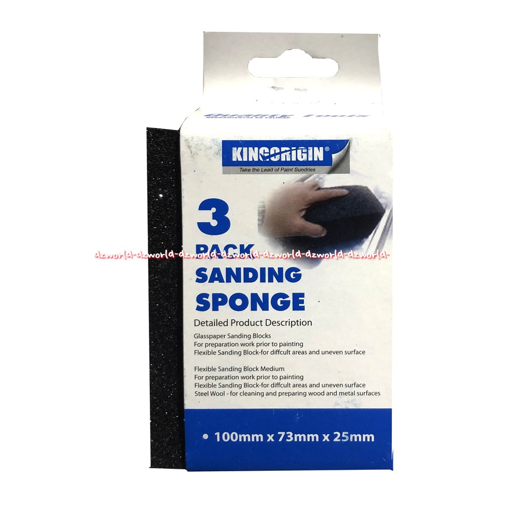 Kingorigin 3Pack Sanding Sponge Amplas Kotak Untuk Membersihkan Cat Dan Alat Memoles