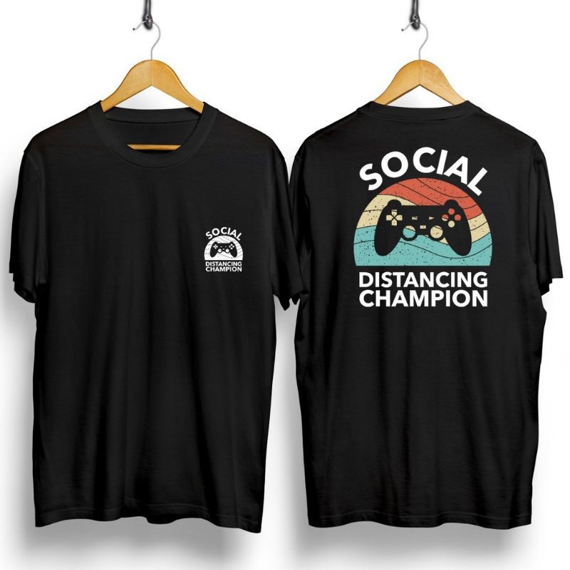 Fourfashion Kaos Pria Kaos Distro STICK PS SOCIAL CHAMPION Back CN906
