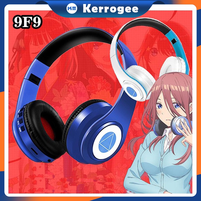 ⚡Bluetooth+wired⚡Anime headset Headphone Bluetooth Headset Musik Gaming dengan Mic Suara HIFI Bass Mantap Miku Nakano Sanjiu Cosplay MMY