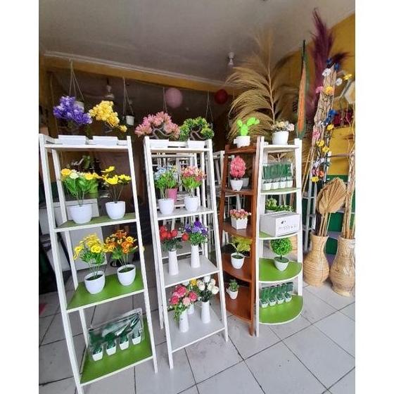 Terlaris Rak Bunga Larberg Kayu Model Tangga Susun 4 Bisa Bayar