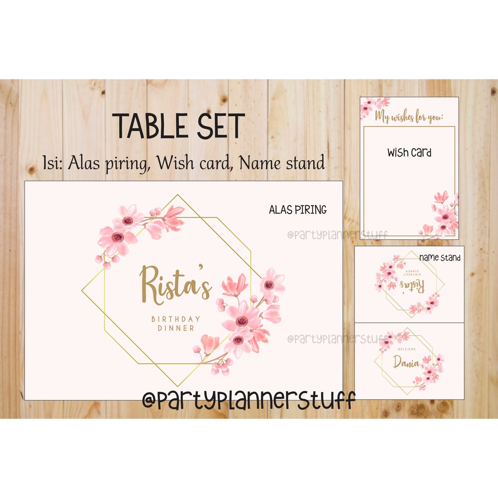 Table set birthday dinner table decor sweet seventeen pink table set bridal shower pink table set