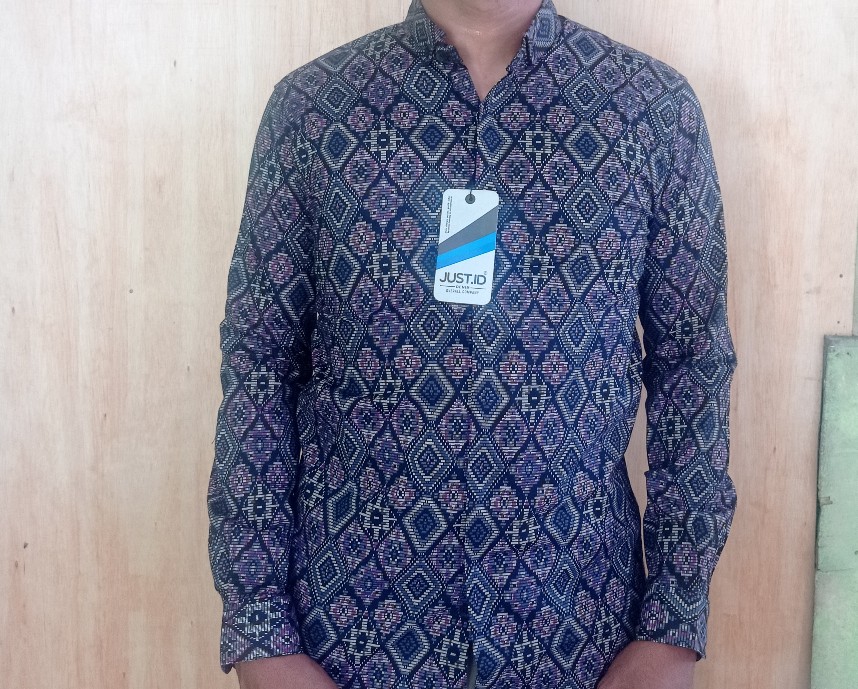 Dgm Fashion   Kemeja Batik Songket Lengan Panjang   Pria Kemeja Batik Songket Milenial