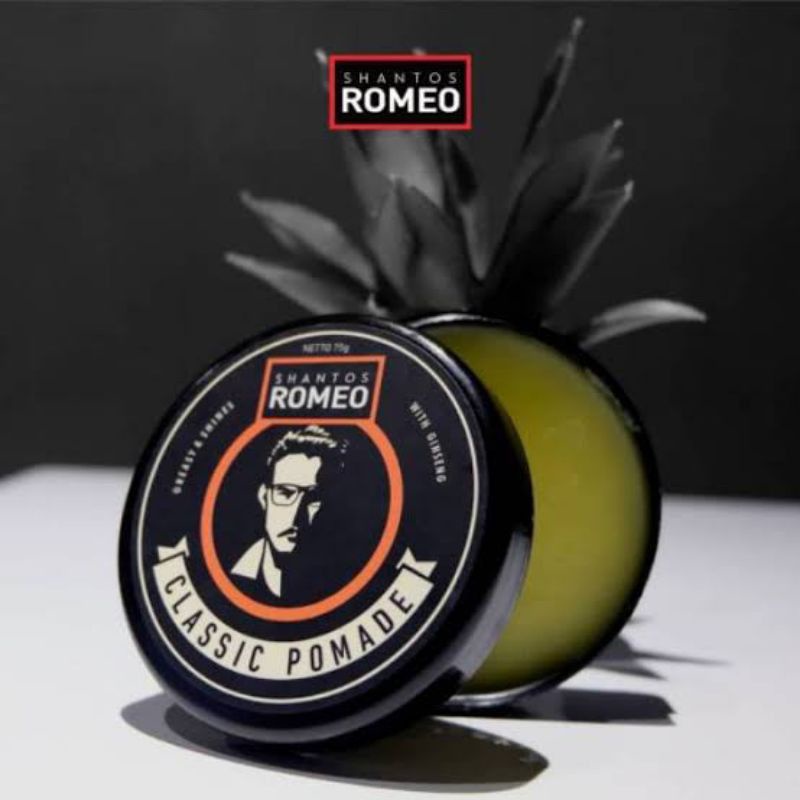 Shantos Romeo Classic Pomade Greasy &amp; Shines 75gr Oilbased Original