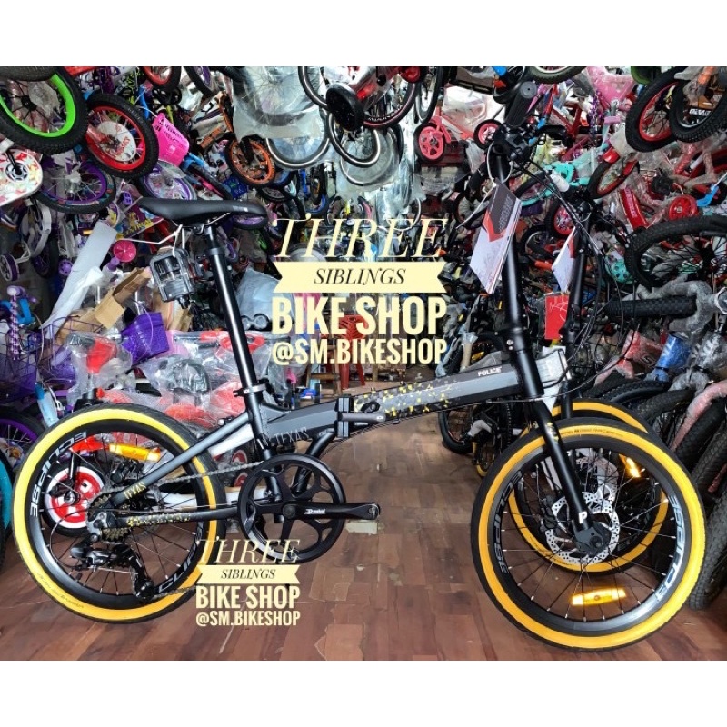 SEPEDA LIPAT ELEMENT POLICE TEXAS LASER 20 INCH ALLOY, SHIMANO TOURNEY 8 SPEED, HYDRAULIC,MAGNETIC C