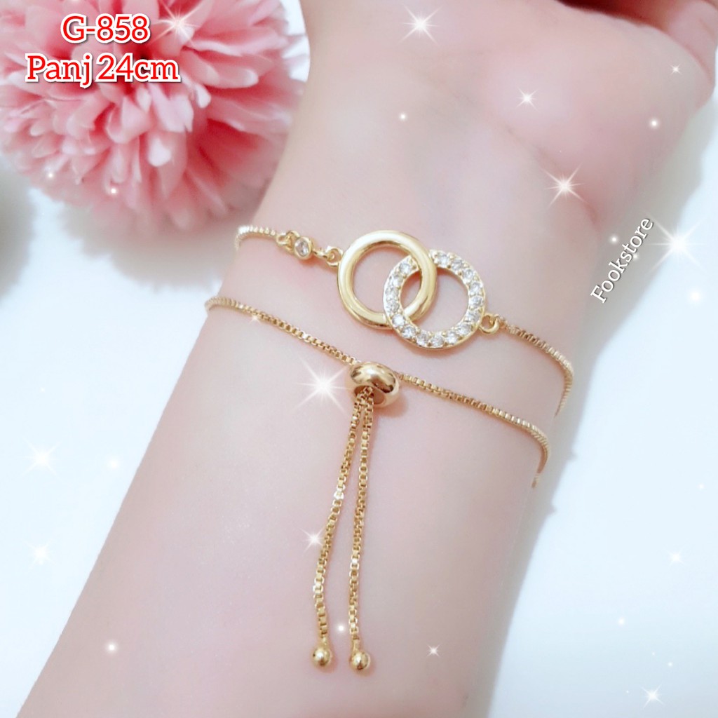 GELANG RANTAI WANITA PERMATA KUALITAS IMPORT