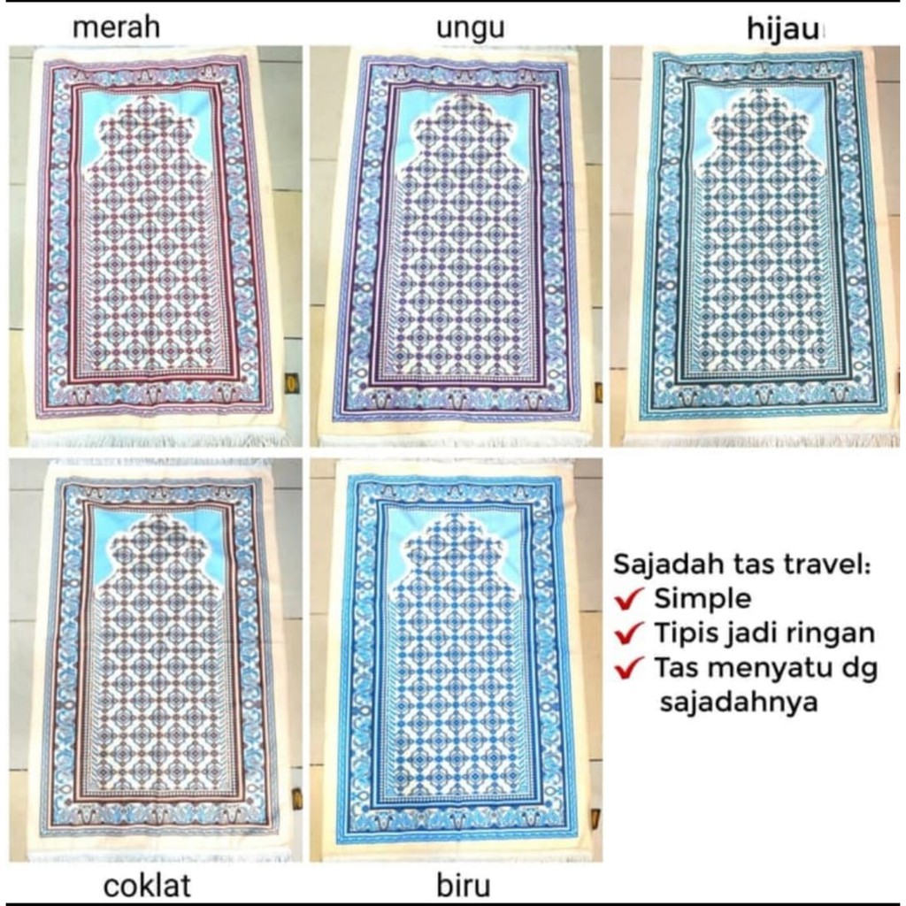 sajadah tas bahan suede ukuran dewasa/sajadah tas bahan berkualitas halus dan lembut/BISA COD