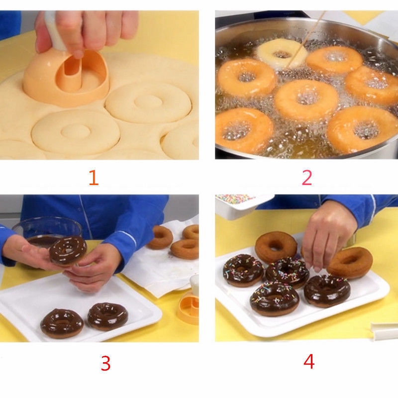 Doughnut Cetakan Pembuat Donat / Roti / Dessert Bentuk Bulat Dengan Celup Untuk Dapur