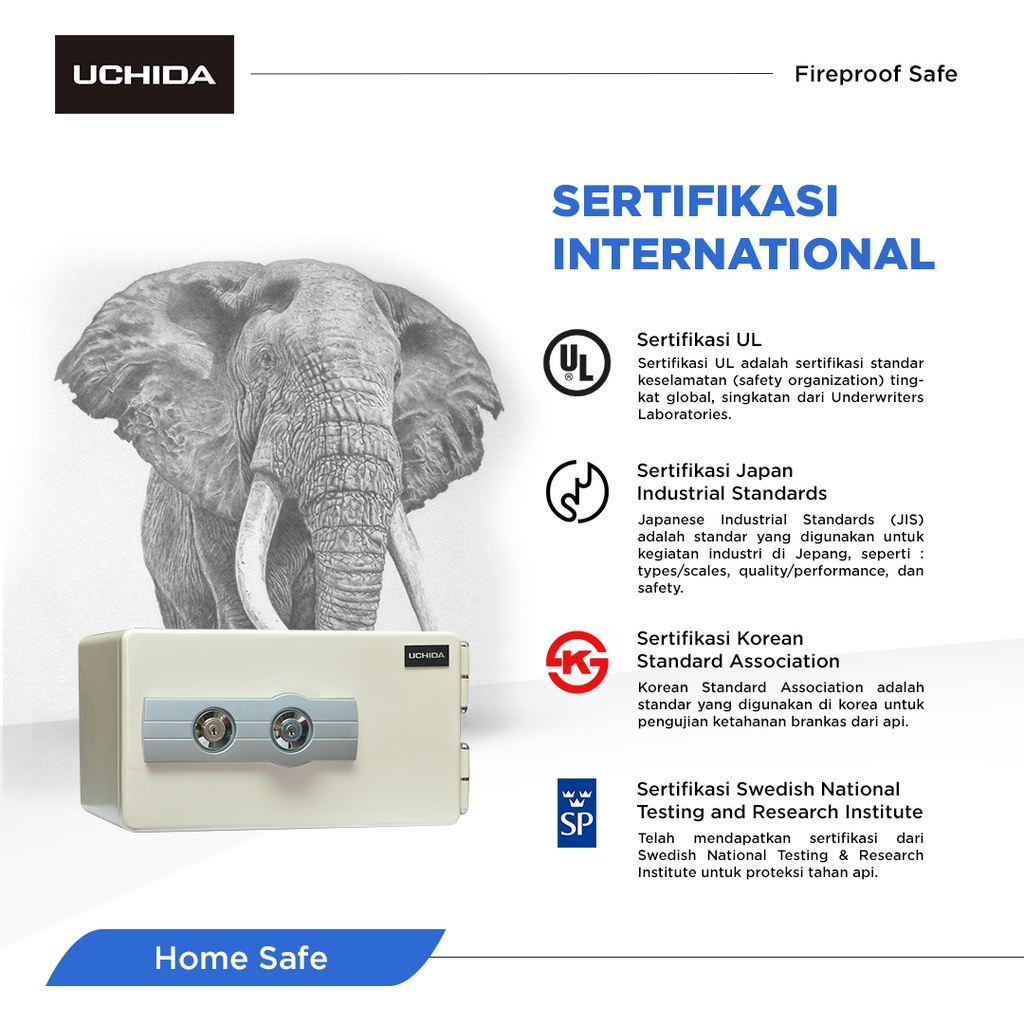 Asaba Bandung - Uchida Brankas Tahan Api Uchida HS36 Brankas UCHIDA HS 36 Garansi Resmi