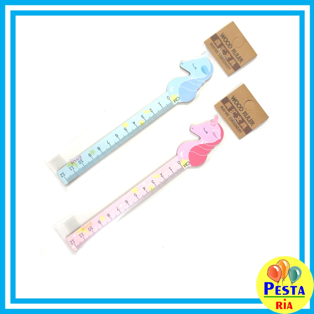 

Murah!! (1Pcs) Penggaris Kayu Karakter Unicorn, Penggaris Karakter Hello Kitty, Penggaris plastik karakter