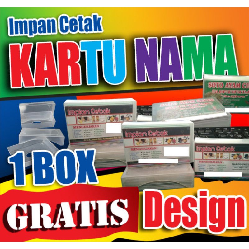 

Kartu Nama | Kartu Ucapan | Isi 100+BOX| Free Design