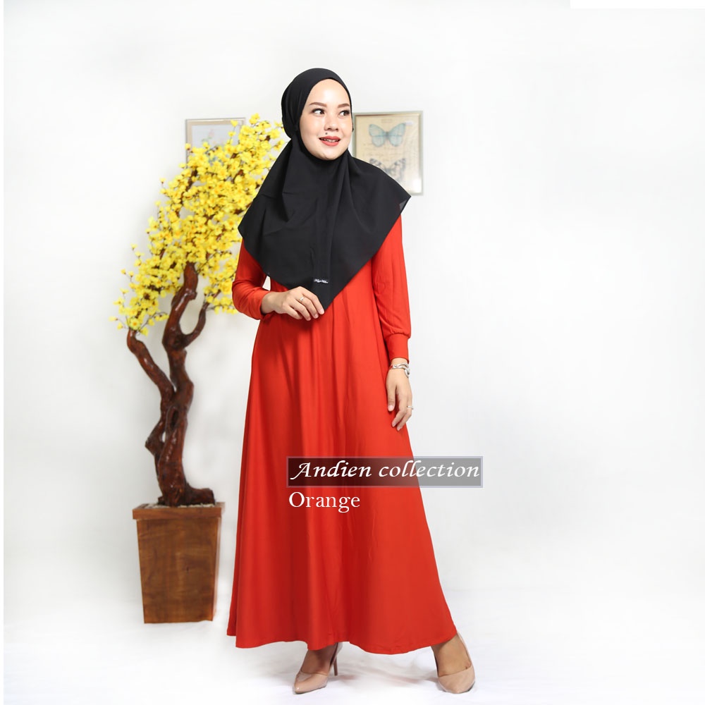 PART 2 Gamis Polos Bahan Jersey super (BY andien collection)