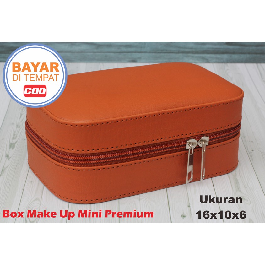 Box Make Up / Kotak Make Up Beauty Case / Tempat Make Up Mini Premium - Mocca