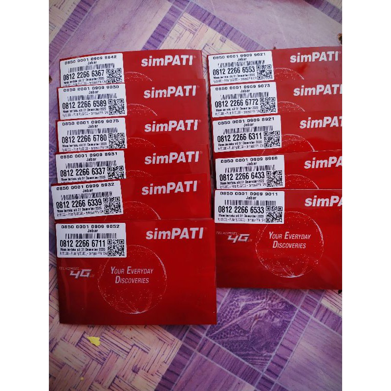 "Nomor Cantik" Simpati Red Seri Ekor Doble Triple