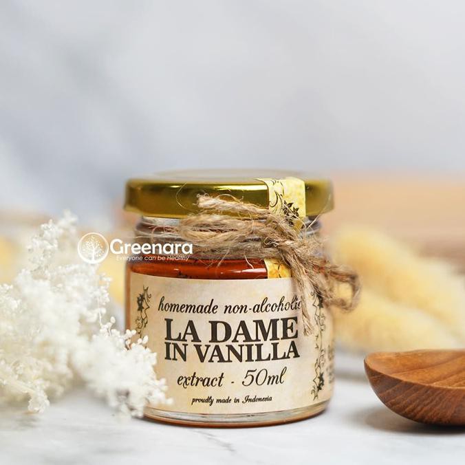 

TERPERCAYA LA DAME IN VANILLA EXTRACT 50ML - EKSTRAK VANILA HALAL MUI TERLARIS