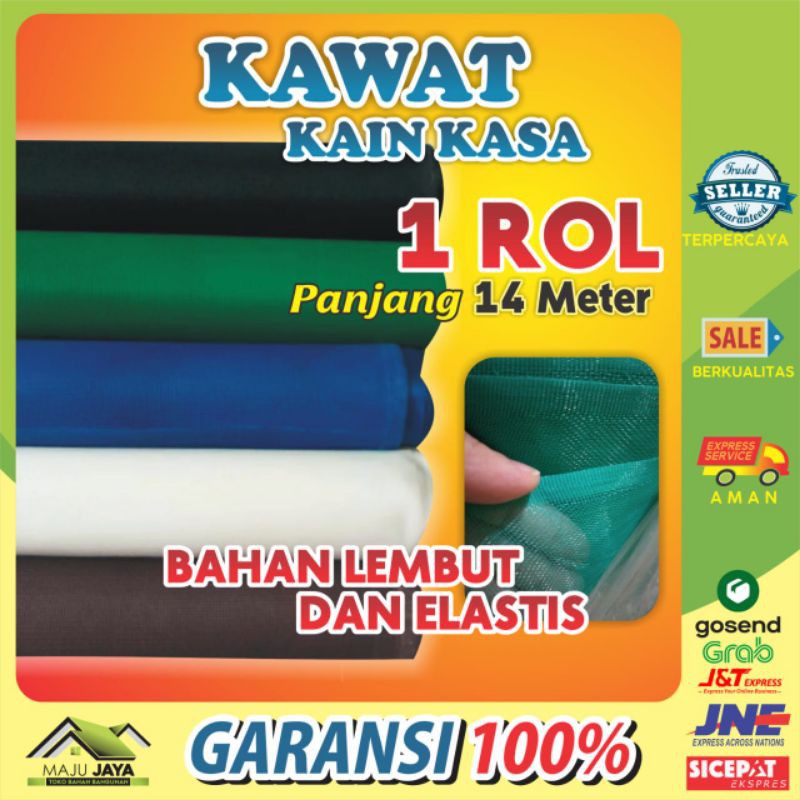 KAWAT KAIN KASA NYAMUK MESH NYLON NILON STRIMING JARING ANTI NYAMUK VENTILASI INSECT SCREEN Per Rol