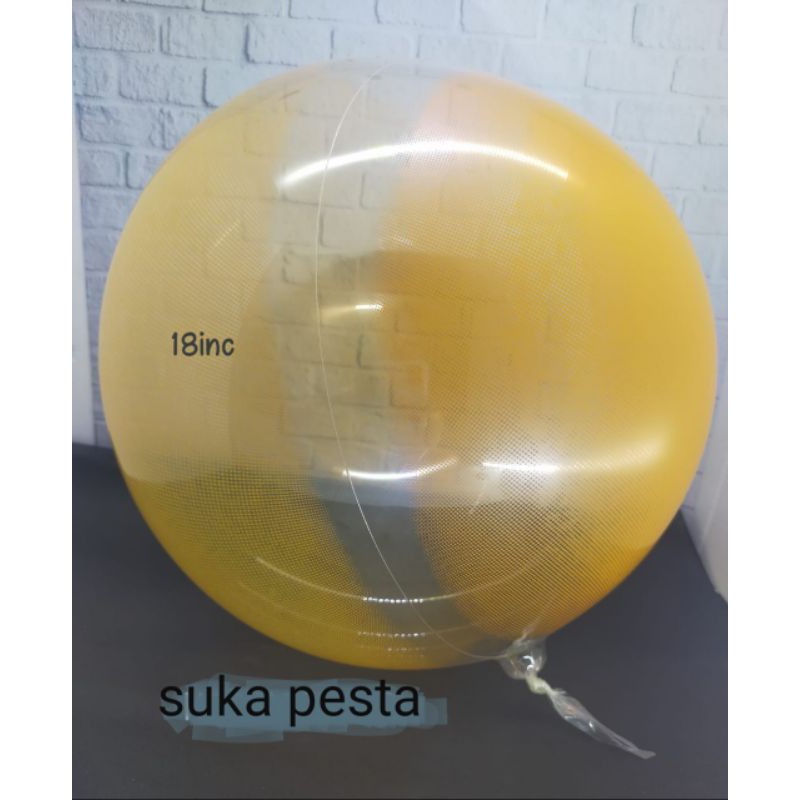 BALON PVC BOBO 18 INCH ORANGE TRANSPARAN / BALON BOBO 18 INCH ORANGE / BALON BOBO WARNA 18 INCH / BA