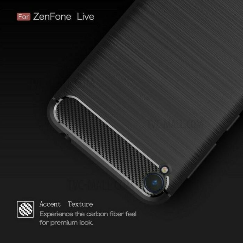CASE CARBON ASUS ZENFONE LIVE ZB501KL A007 FIBER LINE SOFT RUBBER BRUSHED
