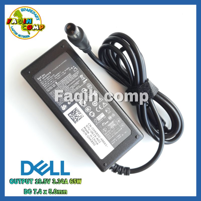Adaptor Charger Laptop Latitude E7240 E7250 E7440 E7450 19.5V-3.34A 65W DC 7.4x5.0mm