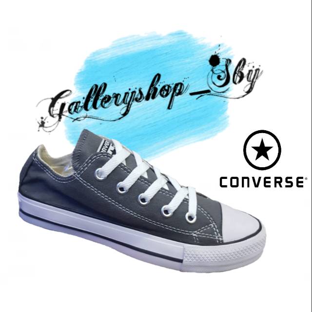 Sepatu Converse Ox Classic Vietnam Import Premium Grey abu abu Sneakers Casual Kuliah Kerja Murah