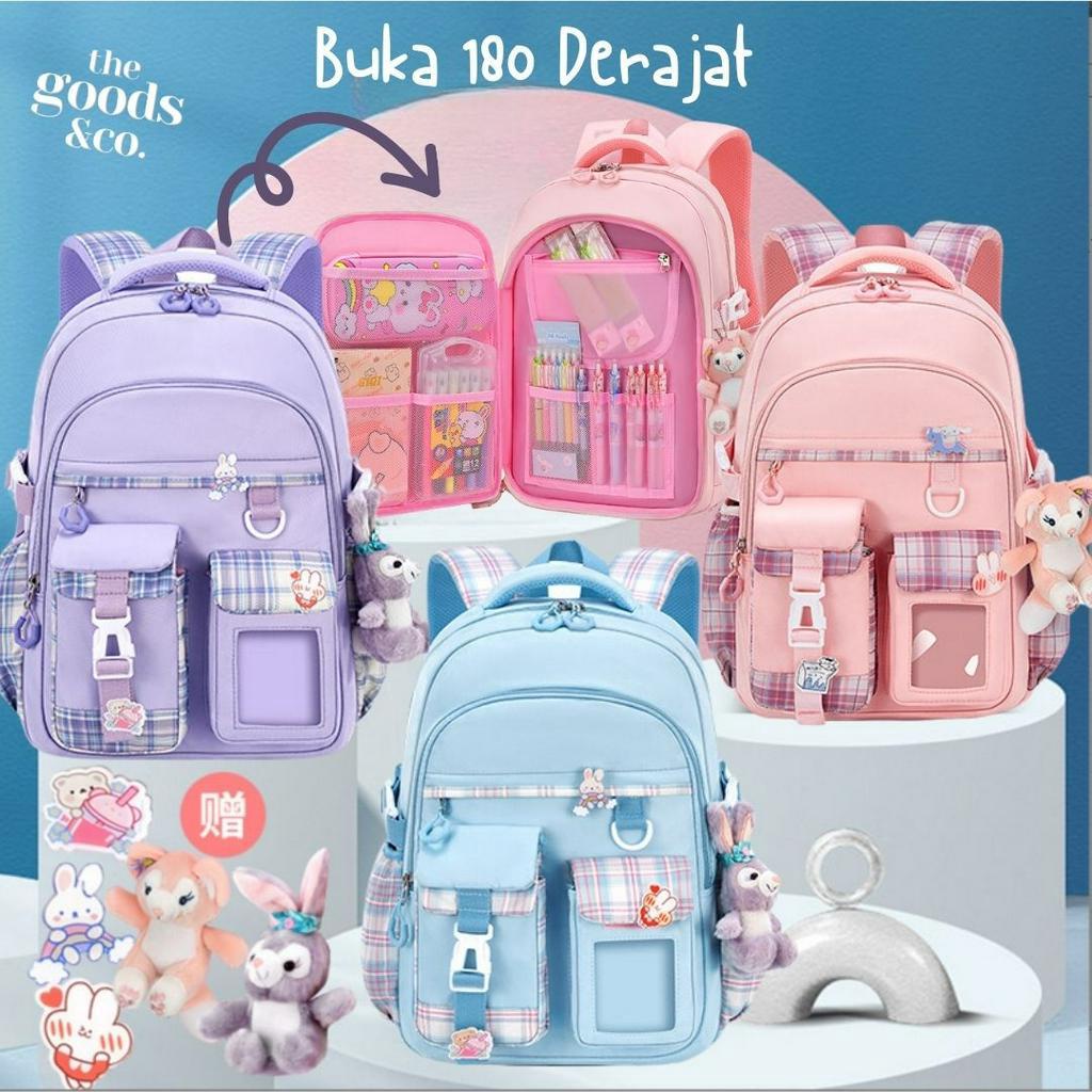 Tas Ransel Sekolah Anak Perempuan Tas Sekolah Anak Anti Air Model Korea Import Tebal