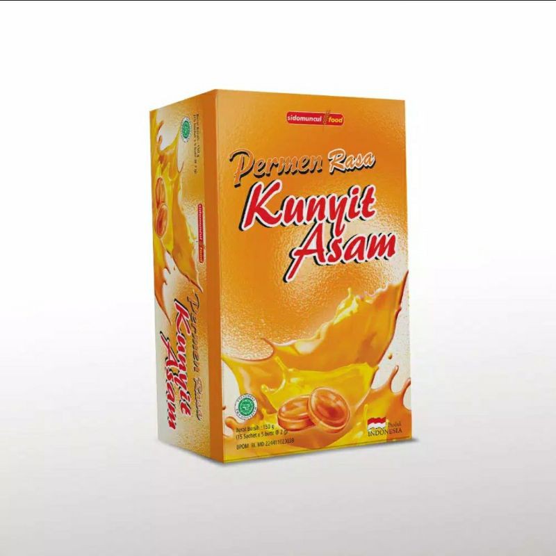 

Sido Muncul Permen Kunyit Asam 15's - Lega Tenggorokan