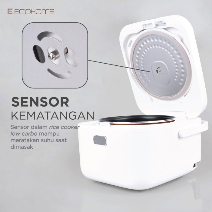 Rice Cooker Ecohome Low Carbo ELS888 / ELS-888 Original Garansi Resmi