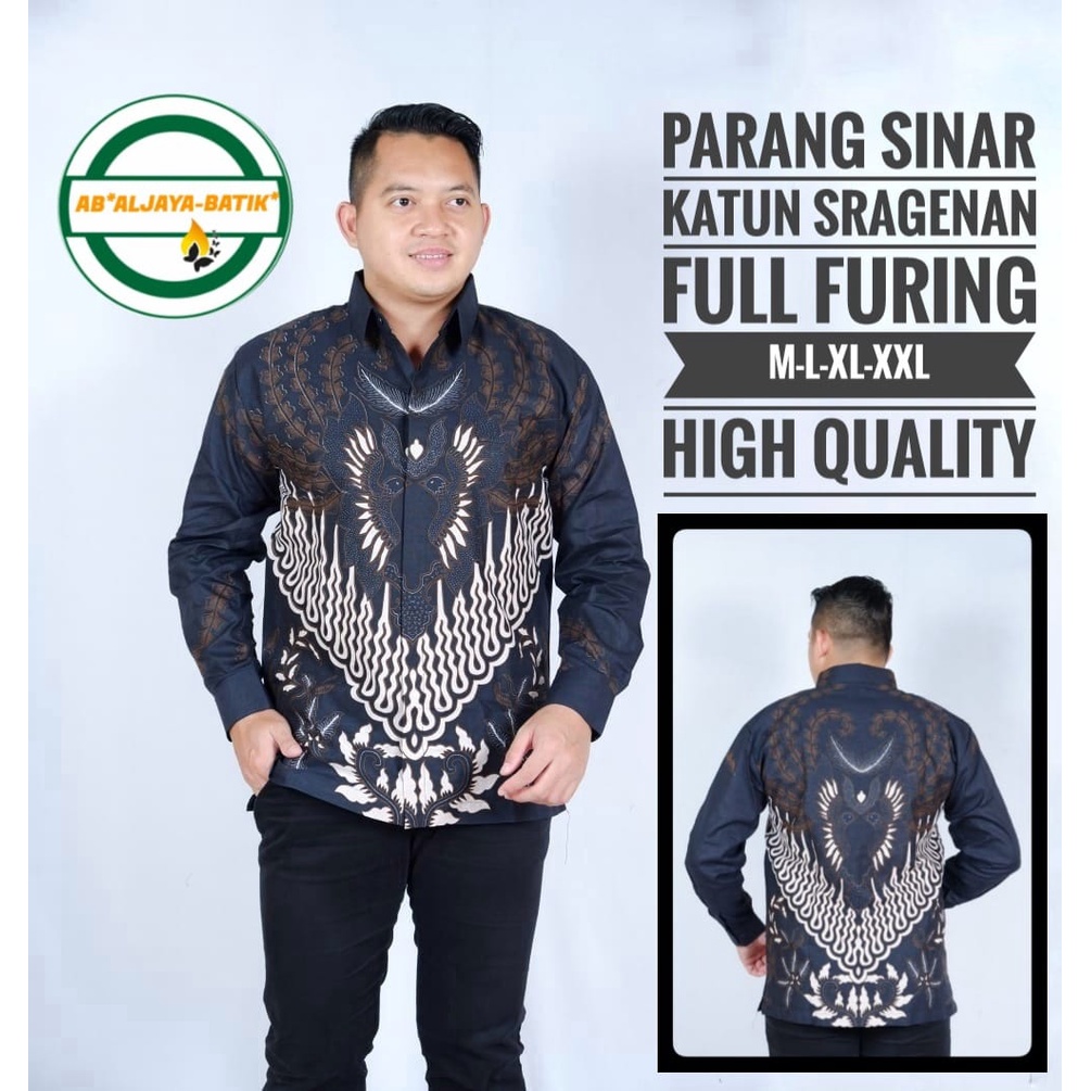 PARANG SINAR ALJAYA BATIKSOLOAMANAH BAJU KEMEJA BATIK PRIA SOLO LENGAN PANJANG PENDEK LAPIS FURING ATASAN PREMIUM MODERN KATUN HALUS KEMBANG SAJEN TRUNTUM WARNA GESEM IJO PEKSI BIRU GADING GURDO KLASIK LANGIT OPO IJO PINK UNGU COKLAT BIRU IKKI AJI KLA SM