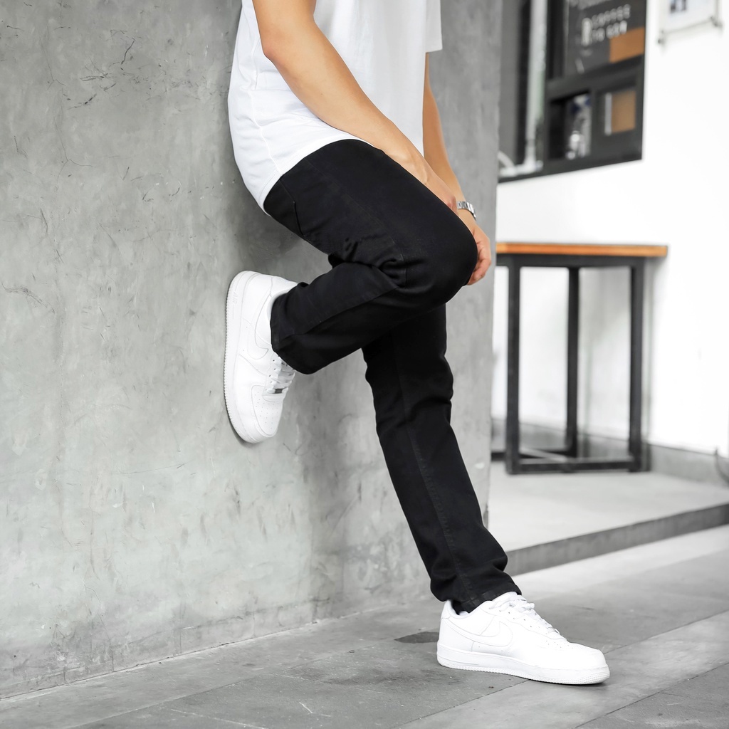 Celana Jeans Pensil Pria Jins Jean Panjang Laki Cowok Dewasa Slimfit Skinny Polos Distro Levis Lepis